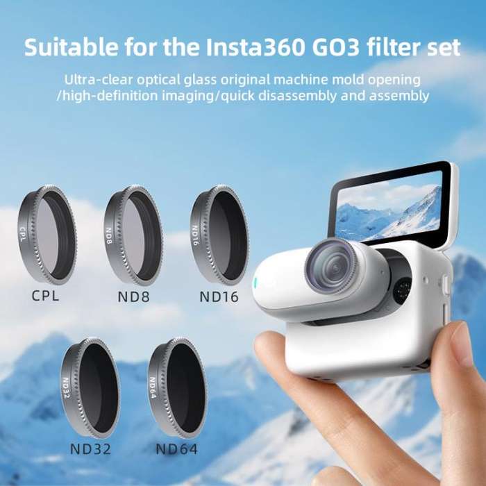 For Insta360 GO 3 Camera Lens Filter, Filter:ND64