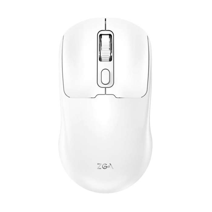 ZGA Sky Drill Dual Modes 2.4G BT5.0 Wireless Mouse(White)