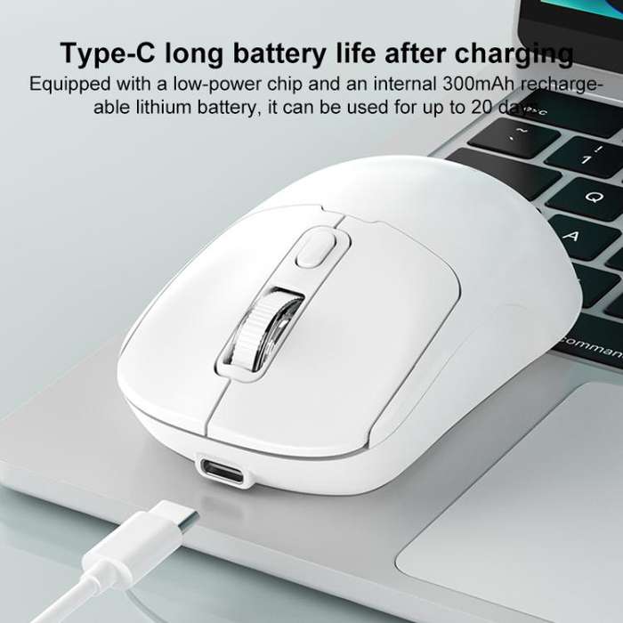ZGA Sky Drill Dual Modes 2.4G BT5.0 Wireless Mouse(Black)