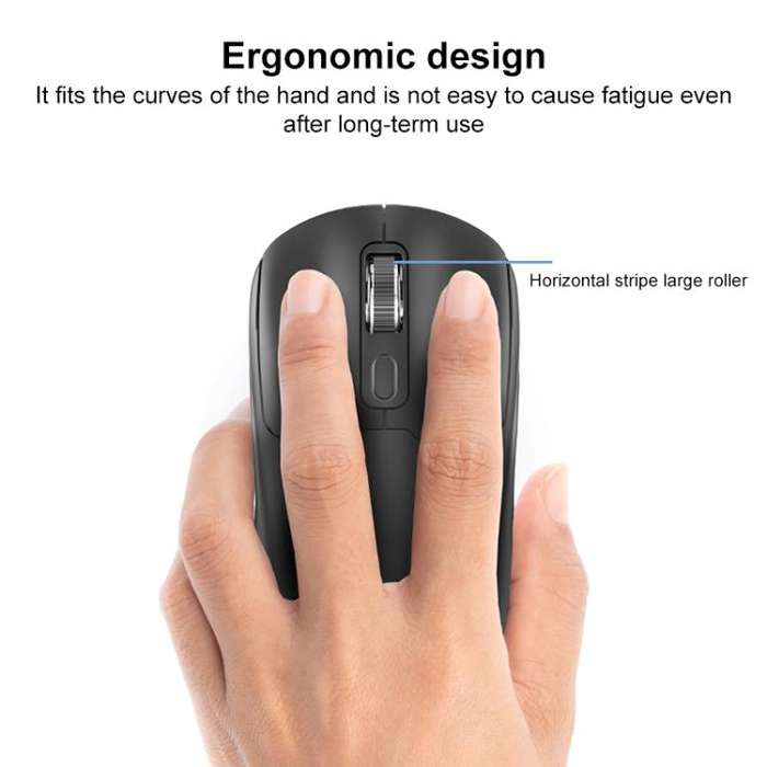 ZGA Sky Drill Dual Modes 2.4G BT5.0 Wireless Mouse(Black)