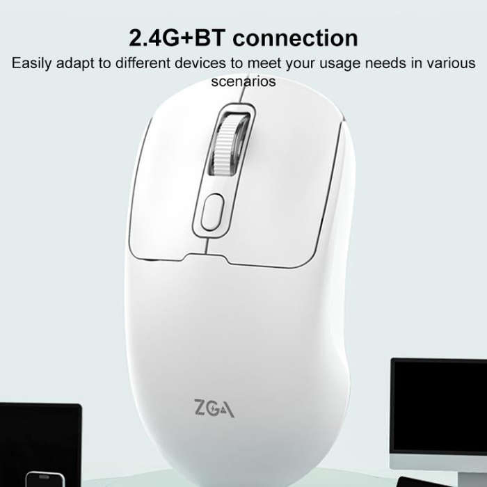 ZGA Sky Drill Dual Modes 2.4G BT5.0 Wireless Mouse(Black)