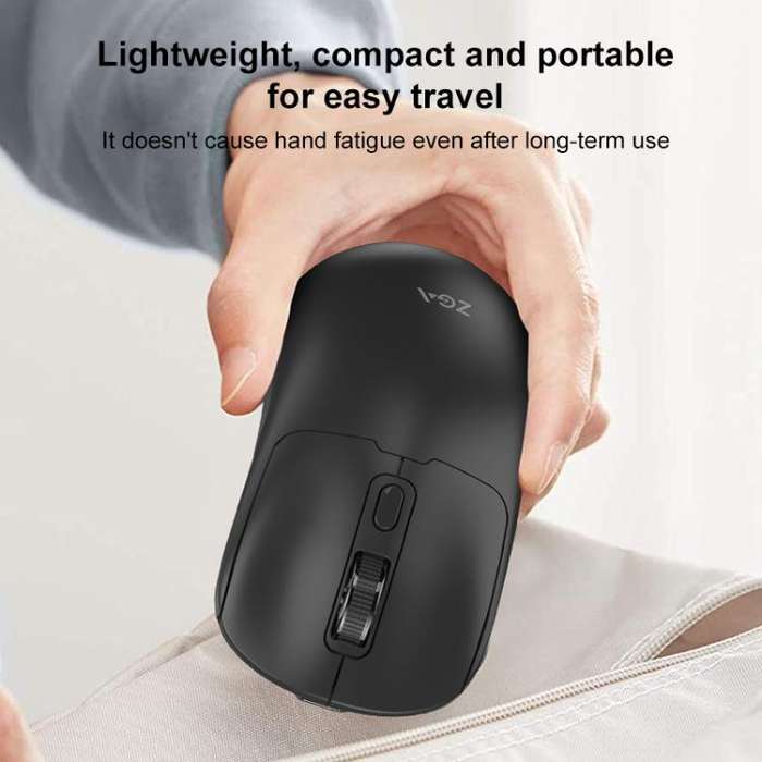 ZGA Sky Drill Dual Modes 2.4G BT5.0 Wireless Mouse(Black)