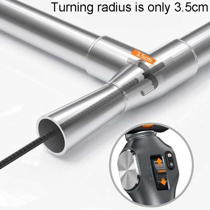 TESLONG TD500 5 Inch HD Large Screen Dual Steering Endoscope 1.55m Length, Model:6.5mm Single Lens
