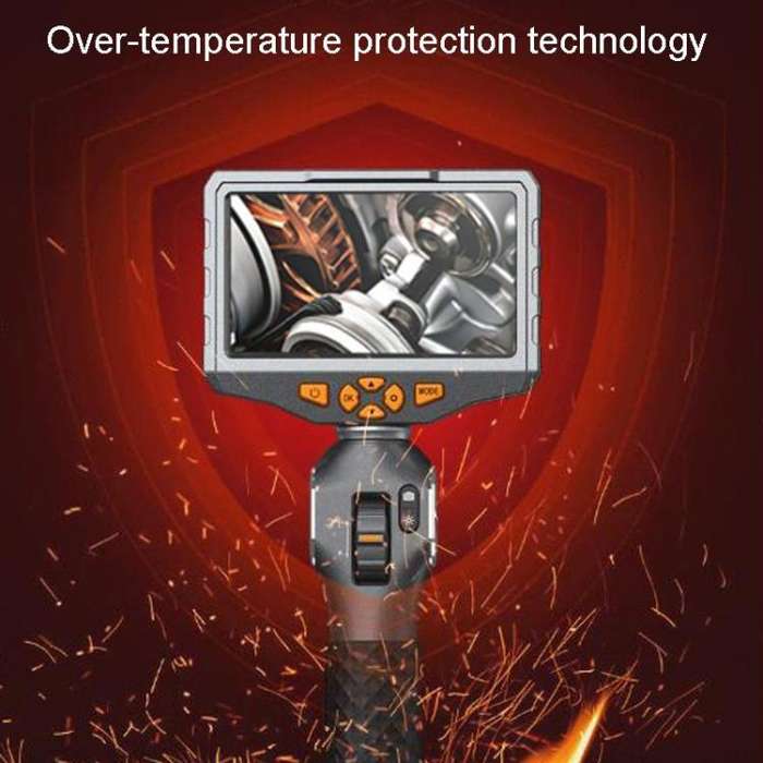TESLONG TD500 5 Inch HD Large Screen Dual Steering Endoscope 1.55m Length, Model:6.5mm Single Lens