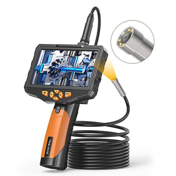 TESLONG NTS300 5 Inch Large Screen Industrial Endoscope Auto Repair Tools, Model:7.6mm Single Len...