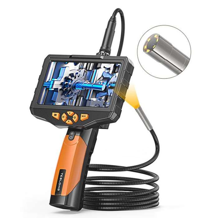 TESLONG NTS300 5 Inch Large Screen Industrial Endoscope Auto Repair Tools, Model:5.5mm Single Len...