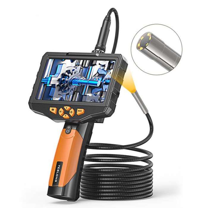 TESLONG NTS300 5 Inch Large Screen Industrial Endoscope Auto Repair Tools, Model:5.5mm Single Len...