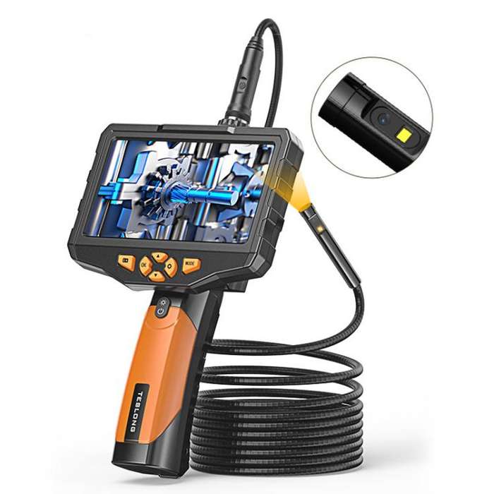 TESLONG NTS300 5 Inch Large Screen Industrial Endoscope Auto Repair Tools, Model:8mm Dual Lens / 3m
