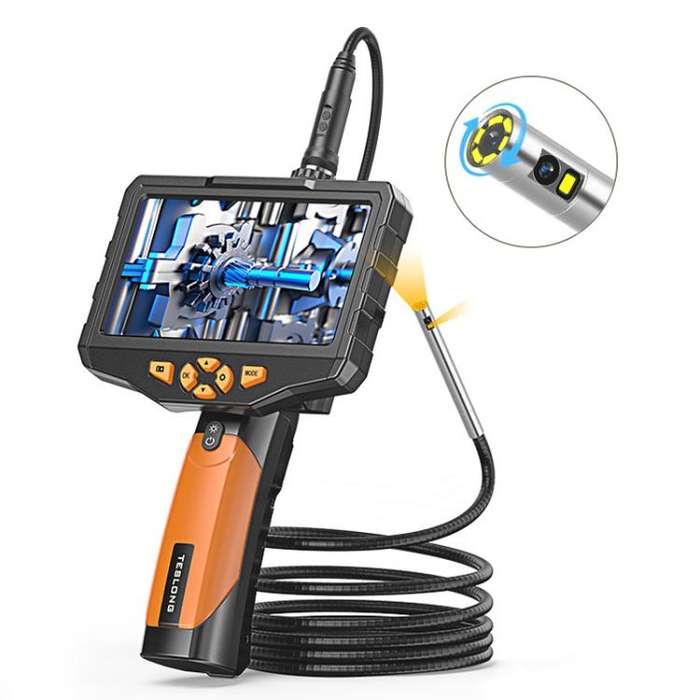 TESLONG NTS300 5 Inch Large Screen Industrial Endoscope Auto Repair Tools, Model:Rotating 8.5mm D...
