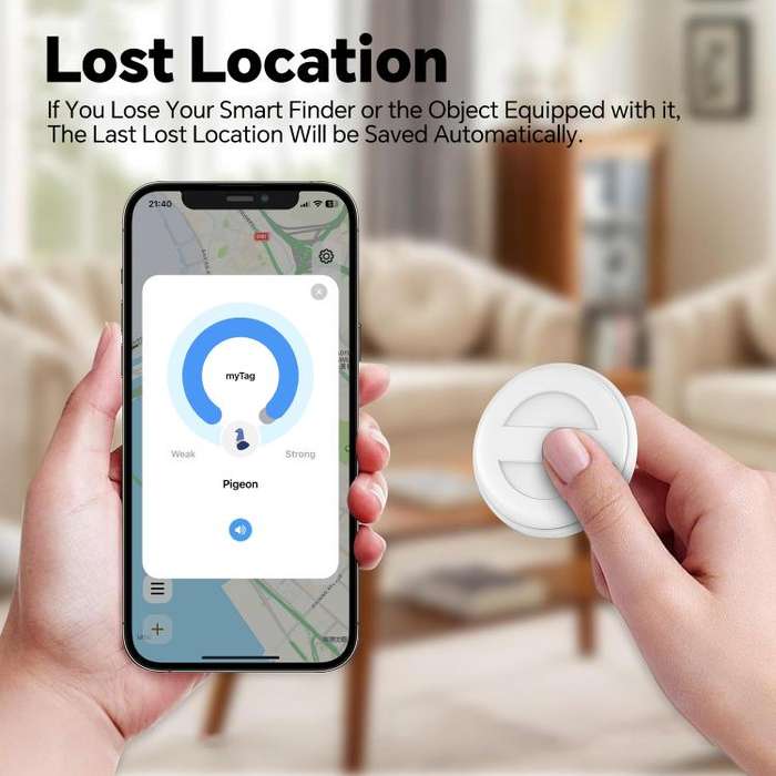 M10 Mini GPS Location Tracker Anti-lost Device with Keychain(Black)