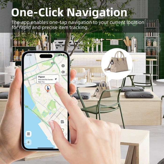 M10 Mini GPS Location Tracker Anti-lost Device with Keychain(Black)