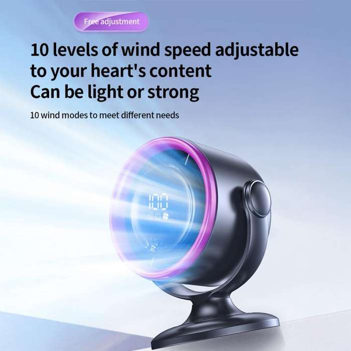 LS01 Bladeless Digital Display Desktop Circulation Fan(Grey)