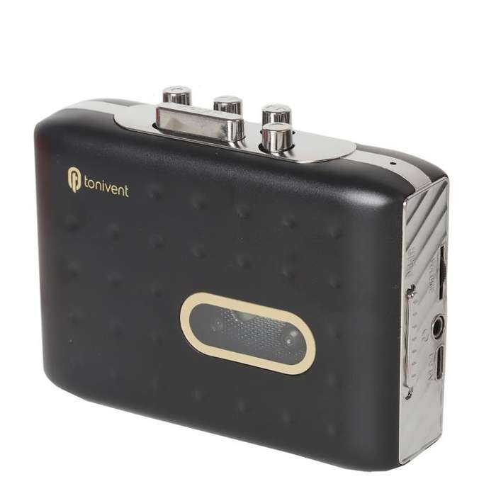 Tonivent TON771 Portable Recorder Tape Converter USB Cassette to MP3 Player(Black)