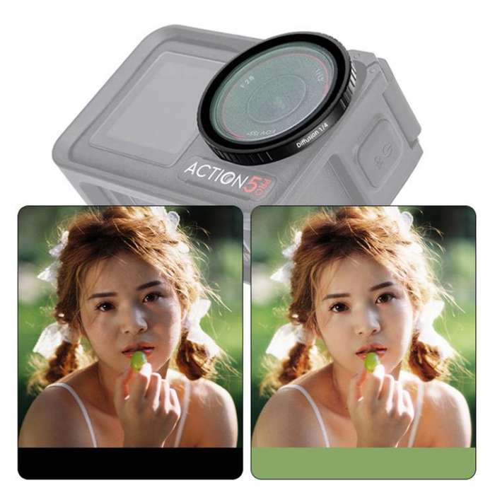 For DJI Action 5 Pro Camera Lens Filter, Filter:Diffusion 1/4