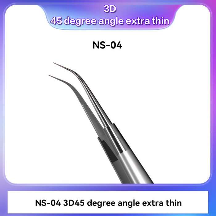 i2C NS Series Super Alloy High Precision Stainless Steel Super Hard Extra Tip Flying Wire Tweezer...