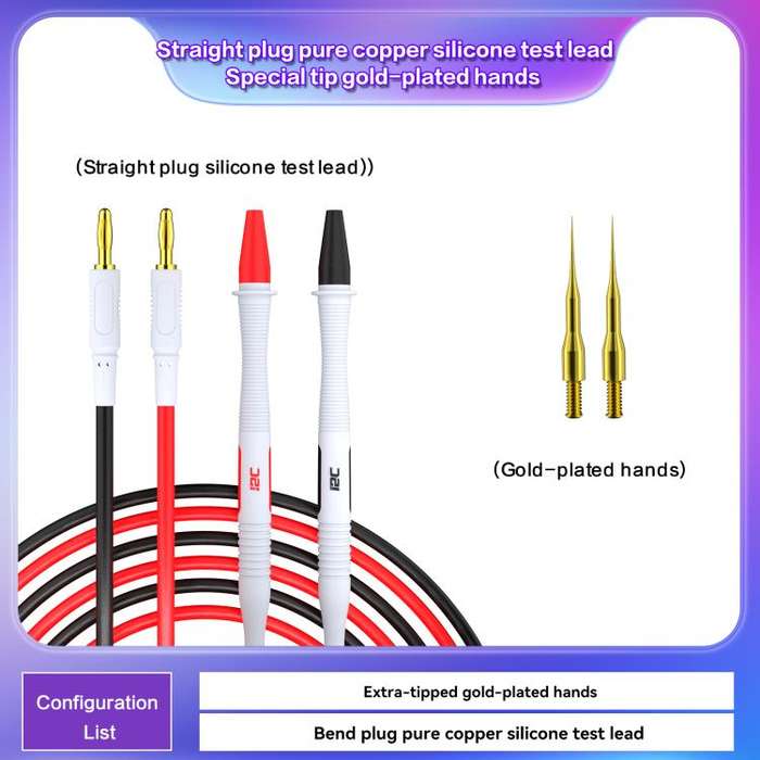 i2C Pure Copper Silicone Probe Detection Pen, Model:Straight Plug Without Stainless Steel Needle