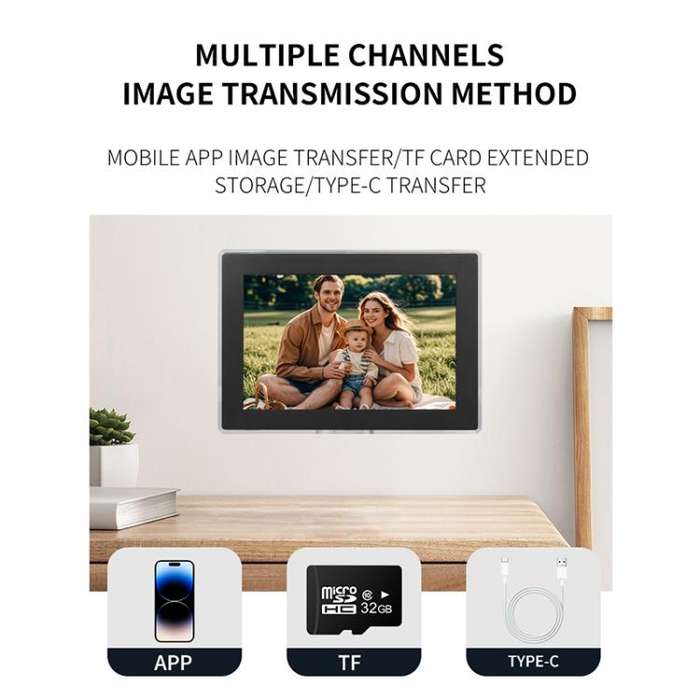 10 inch IPS HD Screen Smart WiFi Advertising Machine, Plug:AU Plug(White)