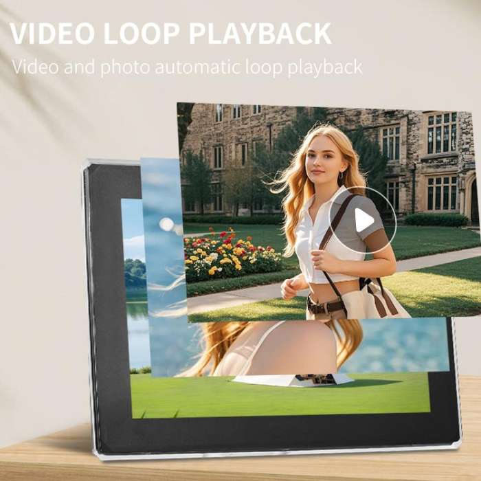 10 inch IPS HD Screen Smart WiFi Advertising Machine, Plug:AU Plug(Black)