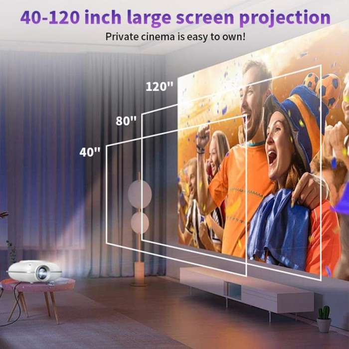 Cheerlux C1 Android Version 1280x720P 100ANSI Bluetooth 5.1 Smart Projector, UK Plug(White)