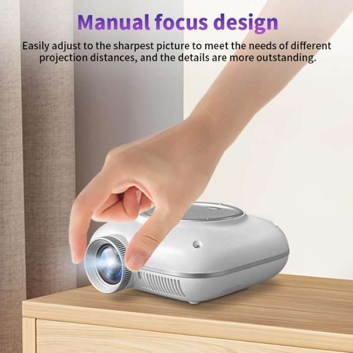 Cheerlux C1 Android Version 1280x720P 100ANSI Bluetooth 5.1 Smart Projector, UK Plug(White)