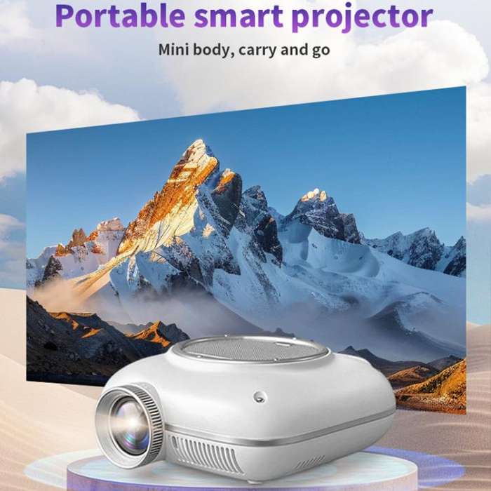 Cheerlux C1 Android Version 1280x720P 100ANSI Bluetooth 5.1 Smart Projector, UK Plug(White)