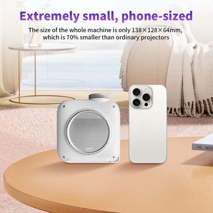 Cheerlux C1 Android Version 1280x720P 100ANSI Bluetooth 5.1 Smart Projector, UK Plug(White)