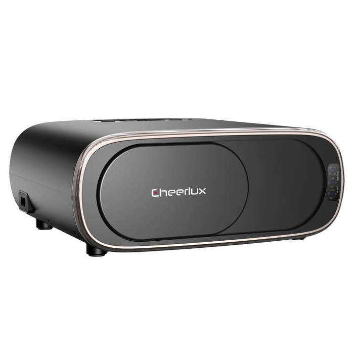 Cheerlux C16A Android Version 1920x1080P 450ANSI Smart Projector, US Plug(Black)