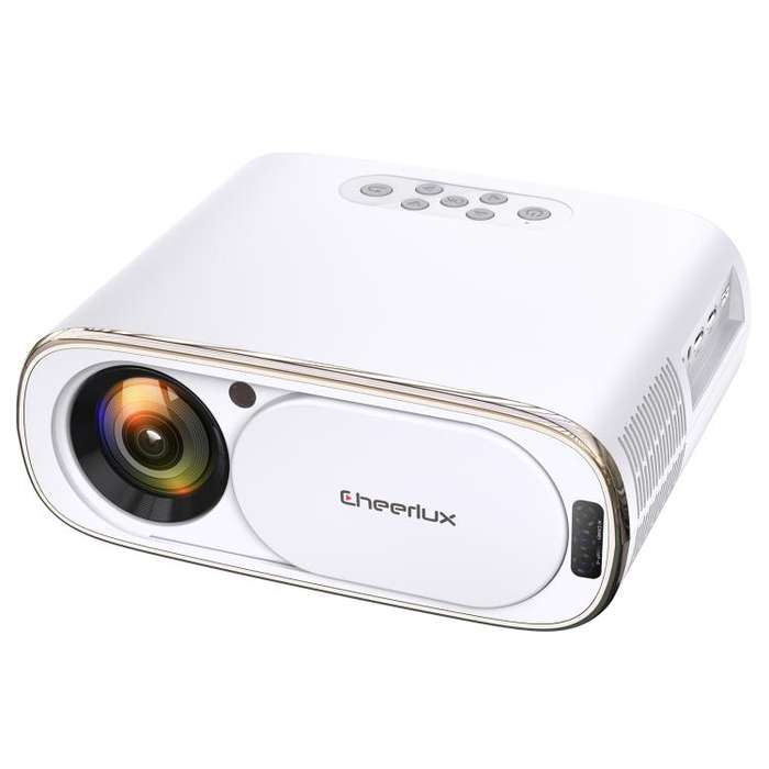 Cheerlux C16A Android Version 1920x1080P 450ANSI Smart Projector, AU Plug(White)