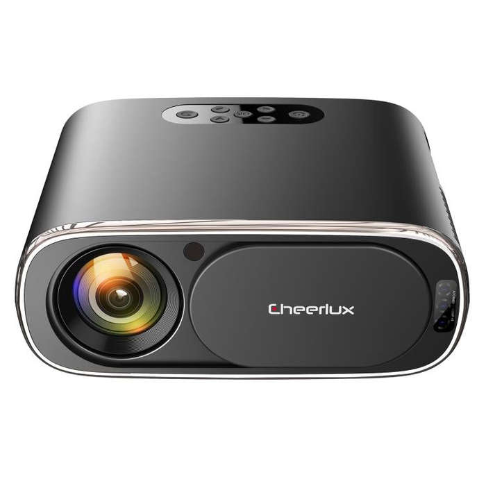 Cheerlux C16A Android Version 1920x1080P 450ANSI Smart Projector, EU Plug(Black)