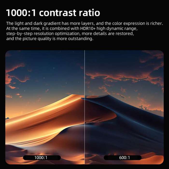 Cheerlux C16A Android Version 1920x1080P 450ANSI Smart Projector, UK Plug(Black)