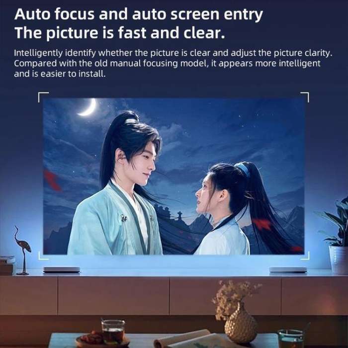 Cheerlux C26D Whale OS Version 1920x1080P 420ANSI Smart Projector, UK Plug(Black)