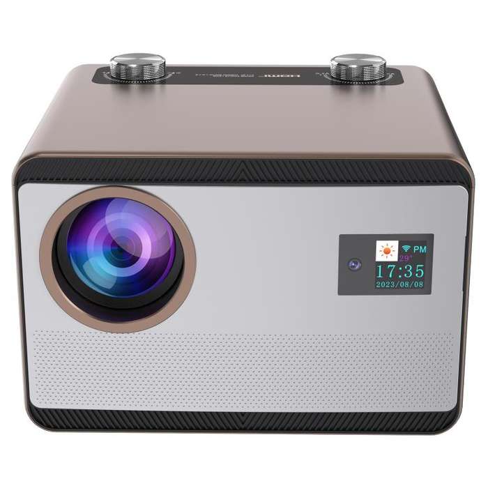 Cheerlux C58A1 Android Version 1920x1080P 650ANSI Smart Projector, AU Plug, with Front Display(Ta...