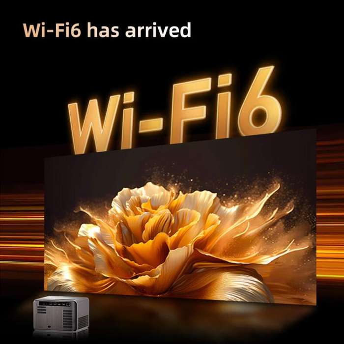 Cheerlux C58A1 Android Version 1920x1080P 650ANSI Smart Projector, AU Plug, with Front Display(Ta...