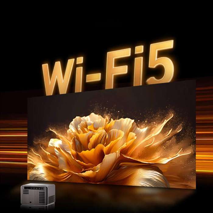 Cheerlux C58A1 Whale OS Version 1920x1080P 650ANSI Smart Projector, UK Plug, with Front Display(T...