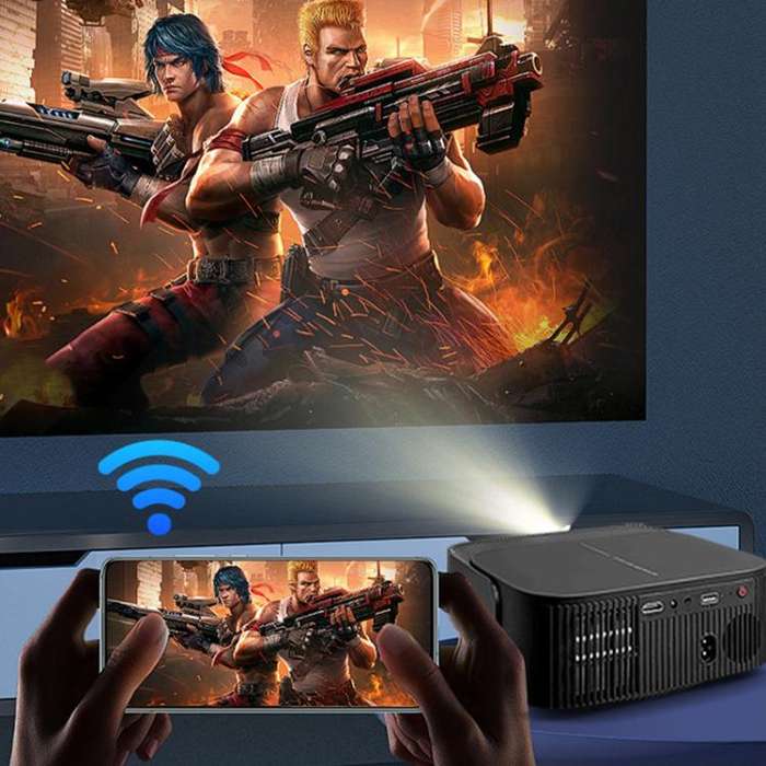 Cheerlux E2C Whale OS Version 1920x1080P 300ANSI Smart Projector, AU Plug(Black)