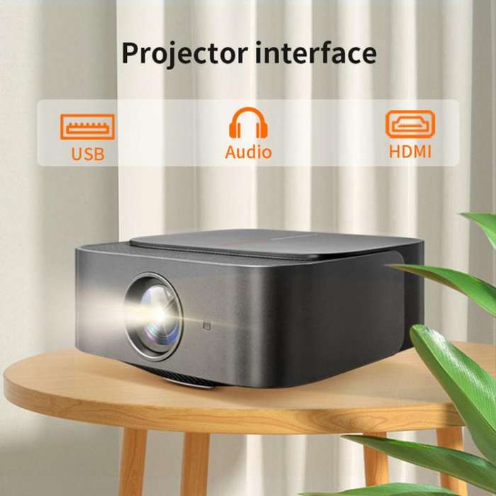 Cheerlux E2C Whale OS Version 1920x1080P 300ANSI Smart Projector, UK Plug(Black)