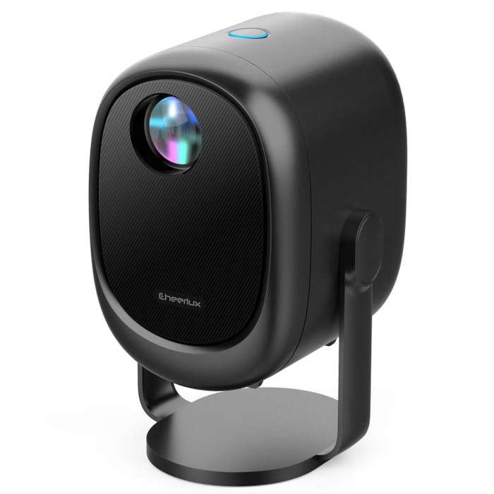 Cheerlux H1 Whale OS Version 1280x720P 180ANSI Smart Projector, EU Plug, with Gimbal(Tarnish)