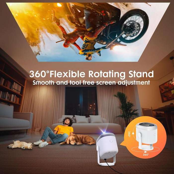 Cheerlux H1 Whale OS Version 1280x720P 180ANSI Smart Projector, EU Plug, with Gimbal(Dark Grey)