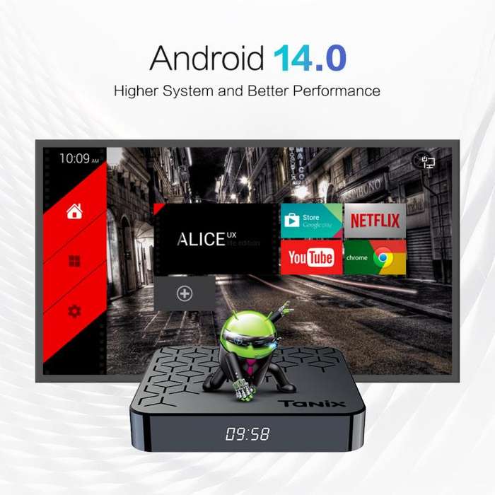 Tanix TX7 8K UHD Android 14 Smart TV Box with Remote Control, 2GB+16GB, Allwinner H728 Octa-Core(...