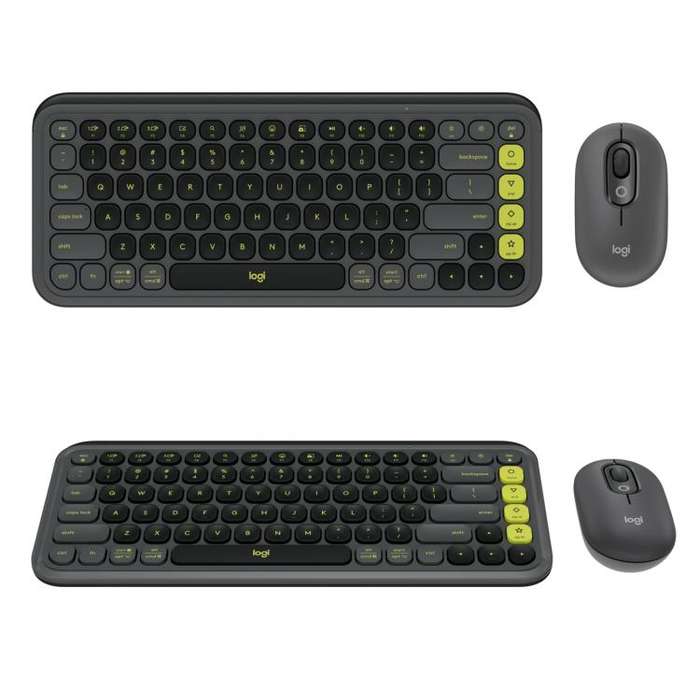 Logitech POP ICON COMBO Wireless Bluetooth Keyboard and Mouse Set(Black)