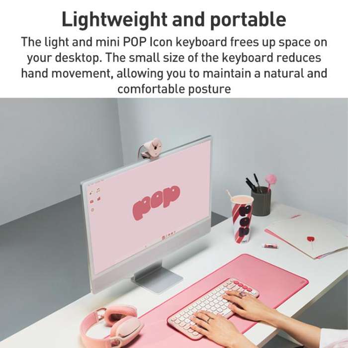 Logitech POP ICON COMBO Wireless Bluetooth Keyboard and Mouse Set(Black)
