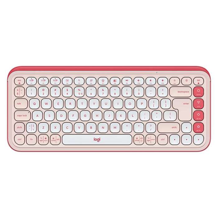Logitech POP ICON KEYS Wireless Bluetooth Keyboard(Pink)
