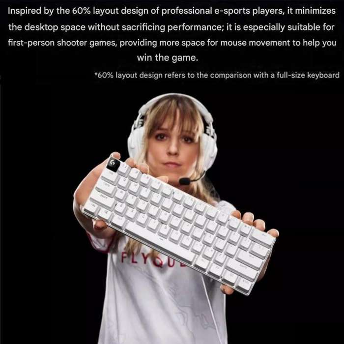 Logitech G PRO X 60 LIGHTSPEED Wireless Gaming Keyboard, GX-L Optical Switches(Black)
