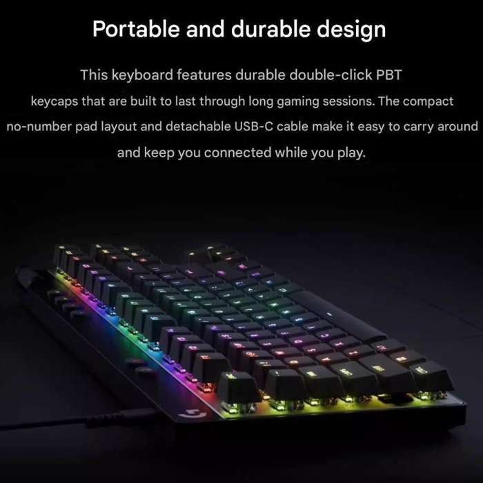 Logitech G PRO X TKL RAPID Magnetic Switches Wireless Gaming Keyboard(Black)