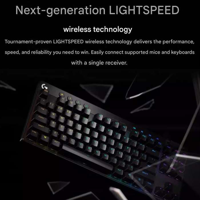 Logitech G PRO X TKL Wireless Gaming Keyboard, GX-T Mechanical Switches(White)