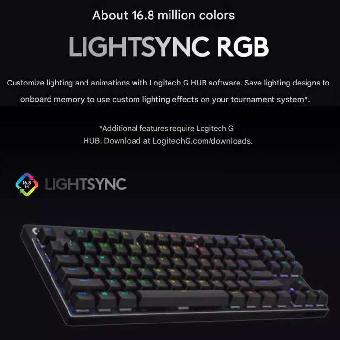 Logitech G PRO X TKL Wireless Gaming Keyboard, GX-T Mechanical Switches(White)