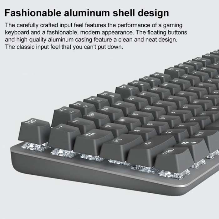 Logitech K845 Backlit Mechanical Wired Keyboard, Cable Length: 1.8m, Type:TTC-Blue Axis(Black)