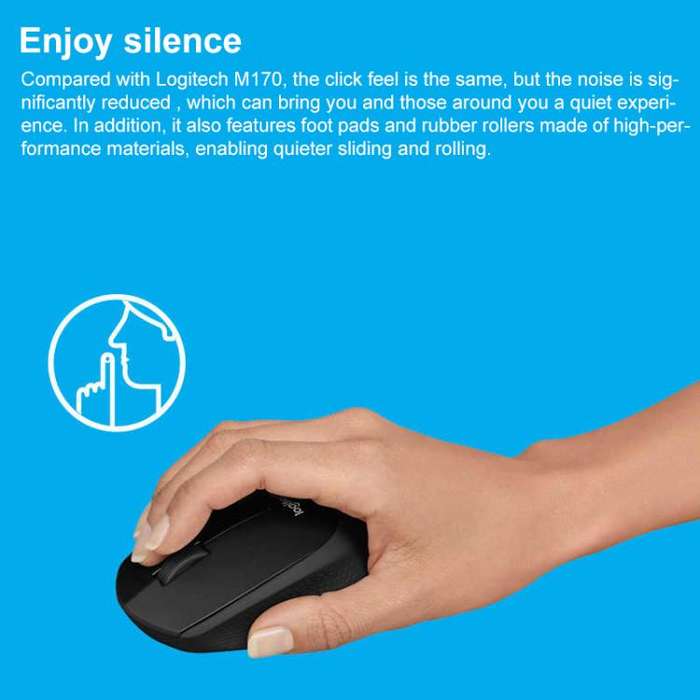 Logitech B330 1000DPI Silent Bluetooth Wireless Mouse(Black)