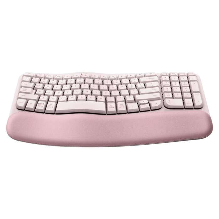 Logitech WAVE KEYS Wireless Ergonomic Keyboard(Pink)