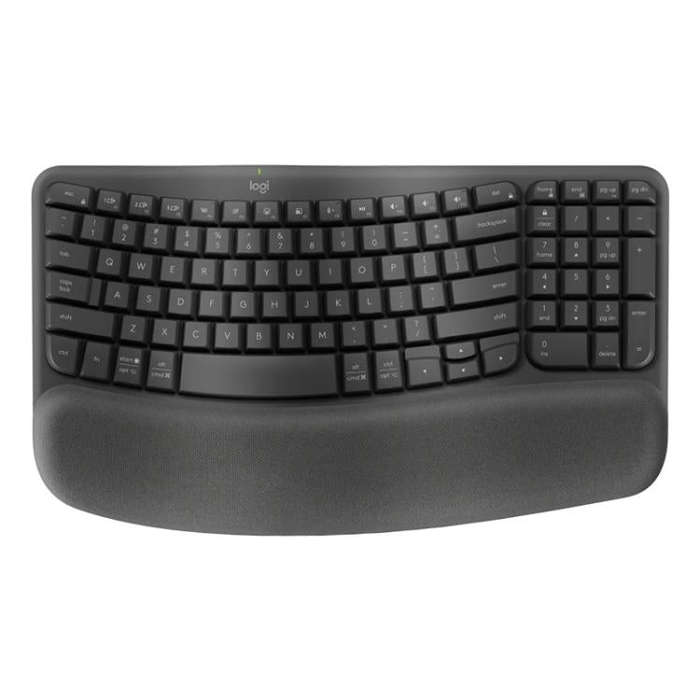 Logitech WAVE KEYS Wireless Ergonomic Keyboard(Black)